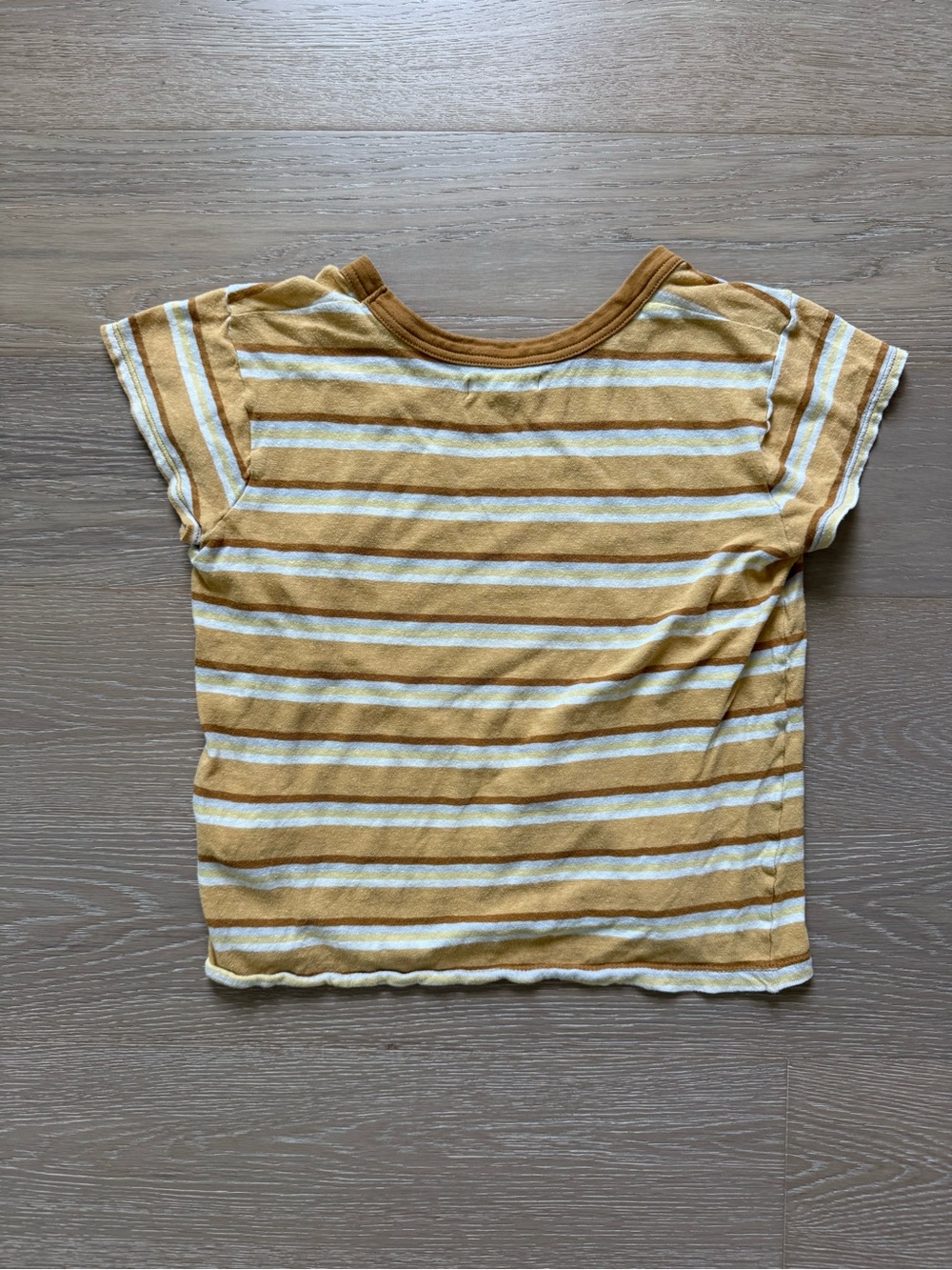 Madewell Yellow and White Striped Tee - Picture 2 of 3